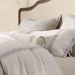 BELGIAN LINEN PROVENCE STRIPE DUVET COVER, Full/Queen